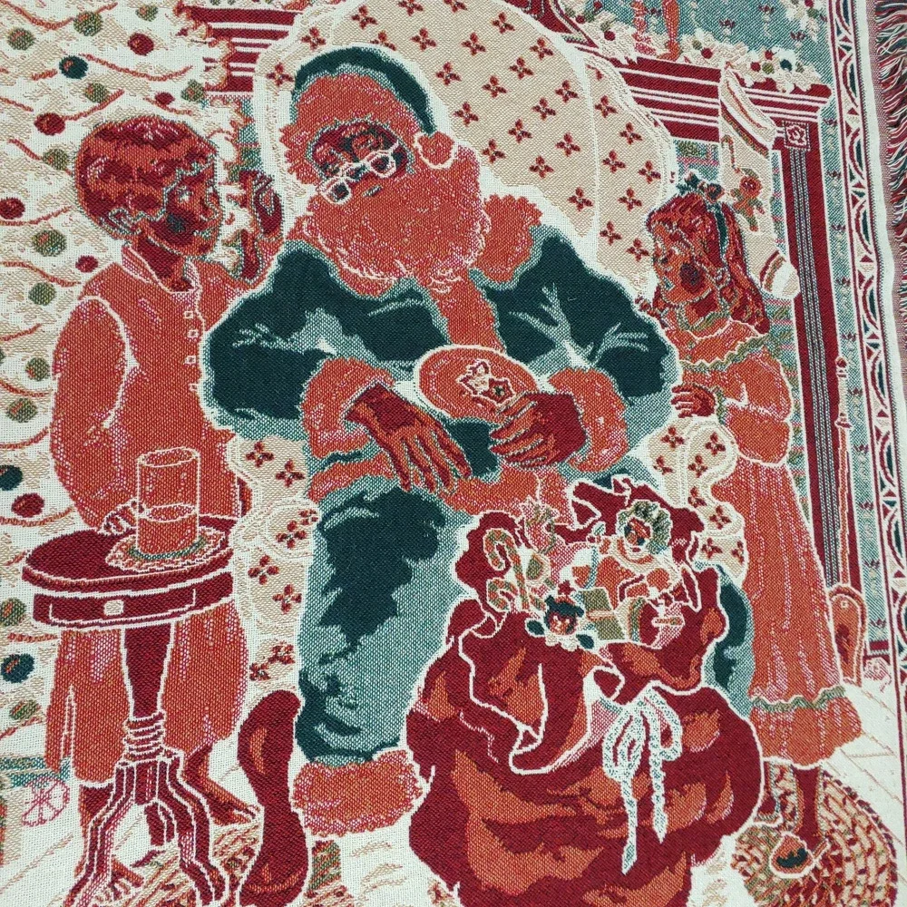 Holiday Tapestry Throw Blanket-Wall‎ Hanging-Night Before Christmas-Whiteaker